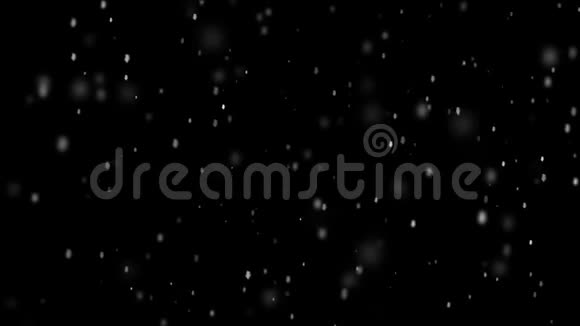 降雪无缝循环动画为您的圣诞节和新年项目在黑色上孤立的现实雪视频的预览图