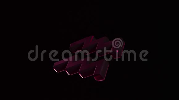 星象星座水瓶座在黑暗背景上旋转的抽象动画动画它是一种行动视频的预览图