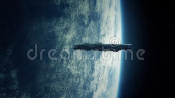 宇宙飞船在闪电风暴中环绕地球运行视频的预览图