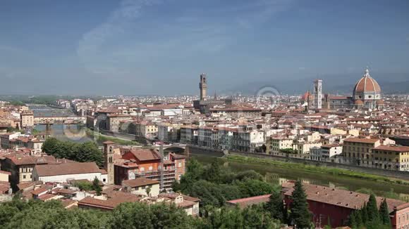 意大利夏季的佛罗伦萨天际线视频的预览图