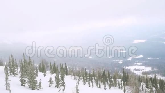滑雪斜坡从滑雪道在慢速运动1920x1080视频的预览图