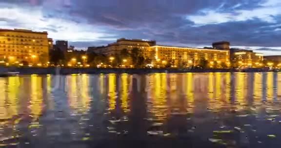莫斯科河的全景时间流逝视频的预览图