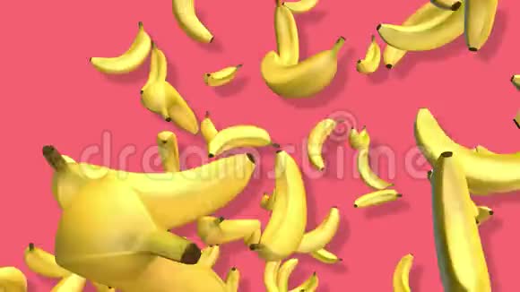 香蕉水果3D两个视频转换隔离镜头4K视频的预览图
