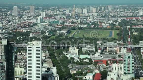 曼谷城市鸟瞰时间推移视频的预览图