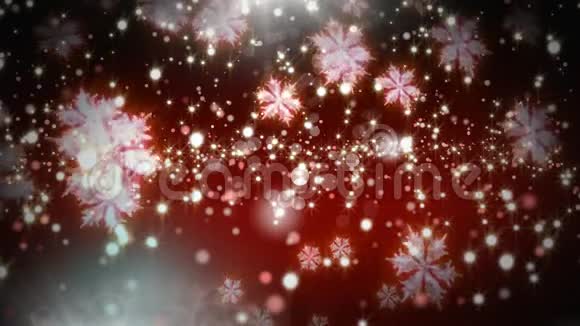 神奇的圣诞雪花闪闪发光视频的预览图