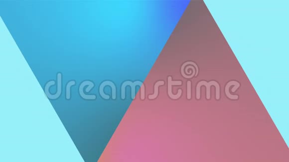 动画两个三角形在蓝色背景上互相熔化视频的预览图