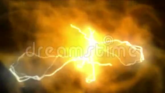 火球电能闪电科学技术烟雾粒子爆炸视频的预览图