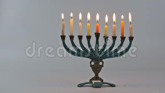 光明节犹太节日背景视频的预览图