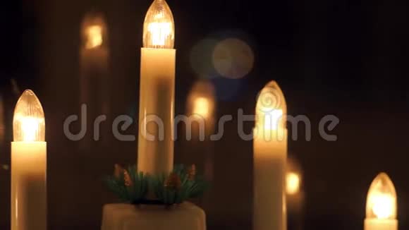 新年装饰蜡烛幻灯片视频的预览图