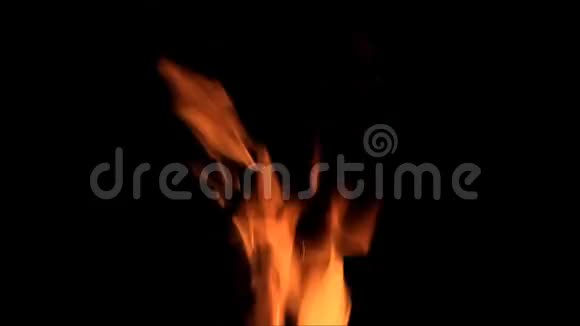 黑色背景前的火焰视频的预览图