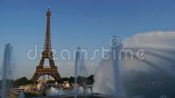 埃菲尔铁塔喷泉巴黎视频的预览图