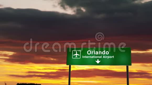 飞机降落在佛罗里达州奥兰多视频的预览图