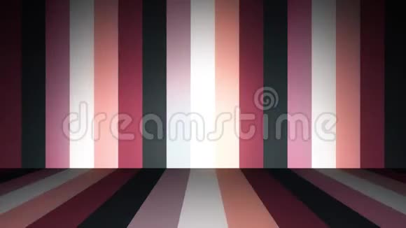 垂直的彩色条纹折射而形成直角无缝环动画许多平行的宽线视频的预览图