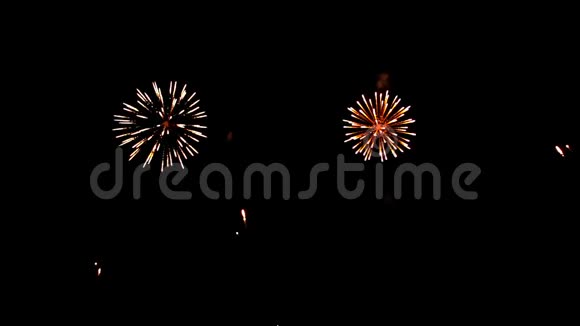 烟花照亮了天空新年生日庆祝视频的预览图