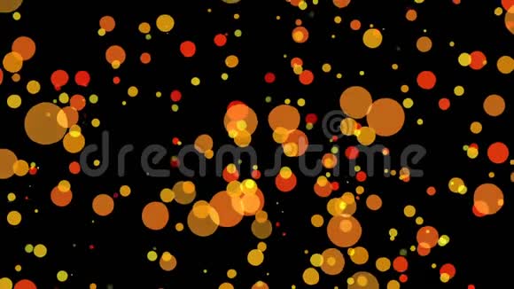 黑色背景下的黄色和橙色圆圈视频的预览图