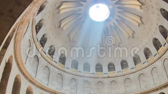以色列耶路撒冷圣墓教堂圆顶视频的预览图