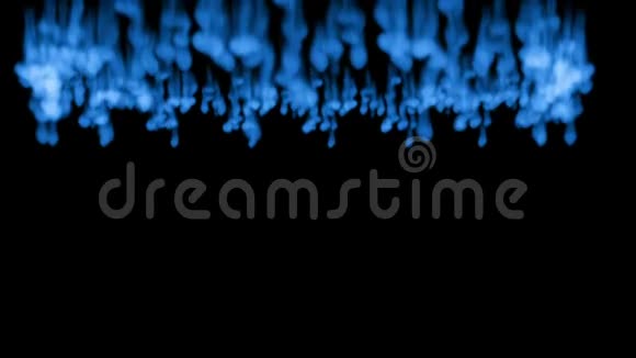 黑色背景上的蓝色荧光墨水三维渲染与卢马哑光很多墨水注射视频的预览图