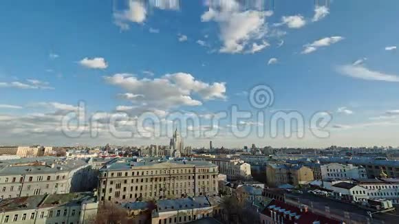 从市中心屋顶眺望莫斯科视频的预览图