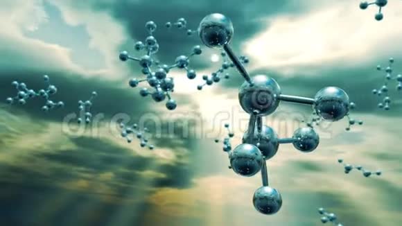 动画原子分子元素背景环4K视频的预览图