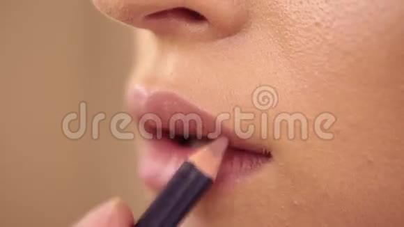 唇部用画笔构成的过程视频的预览图