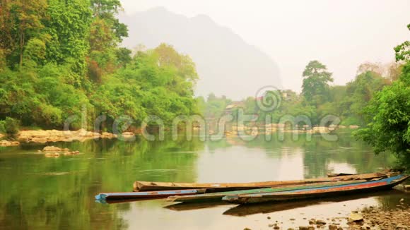 湄公河场景越南老挝视频的预览图