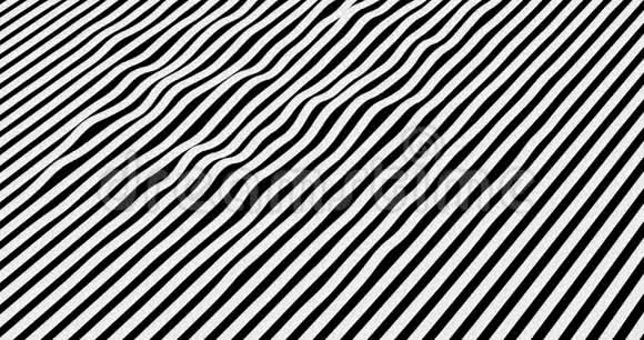 抽象黑白斜条运动背景流畅斑马效果无缝环视频的预览图