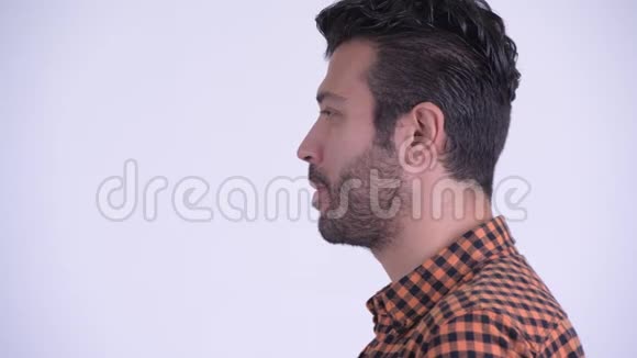 快乐留胡子的波斯时髦男人的形象视频的预览图