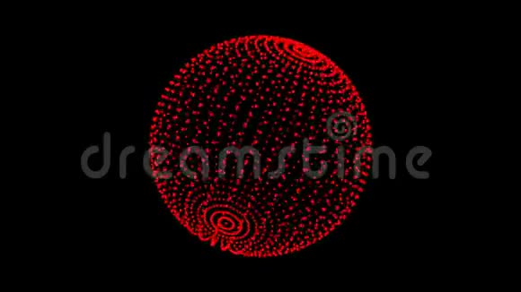 圆球点颗粒设计旋转点的空间粒子循环动画视频的预览图