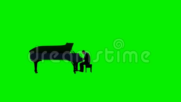 美国黑人钢琴演奏家绿屏视频的预览图