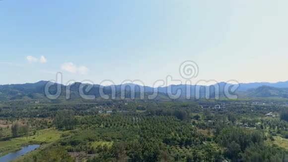 乡村景观泰国空中飞行视频的预览图