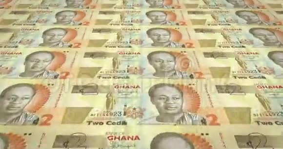 加纳两张加纳钞票现金循环视频的预览图
