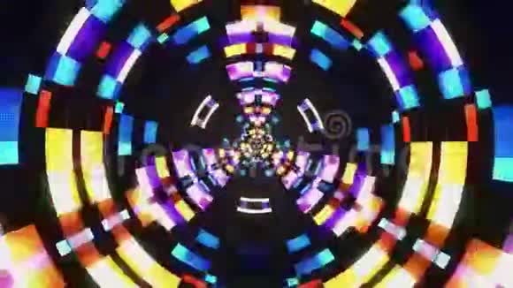抽象的闪亮的五颜六色的积木移动的传播的传播的传播的视频的预览图