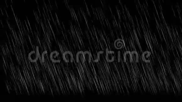 夜间降雨背景雨天暴雨天气水滴视频的预览图
