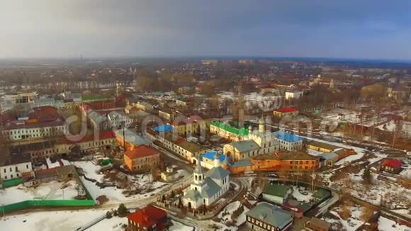 弗尔金圣诞修道院的空中景色视频的预览图
