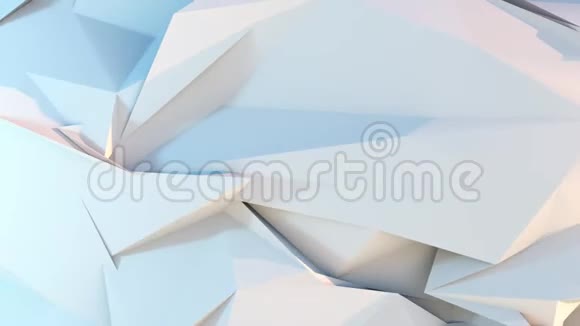 白色多边形三角形几何背景视频的预览图