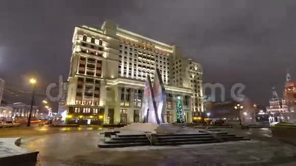 莫斯科的曼涅日广场时间推移视频的预览图