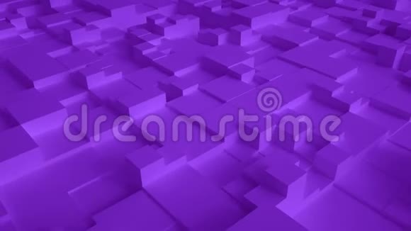 紫色几何方形墙挥动背景无缝回路4K超高清视频的预览图
