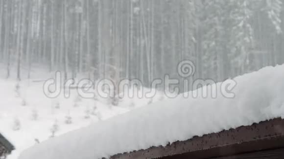 圣诞节的背景下大雪纷飞视频的预览图