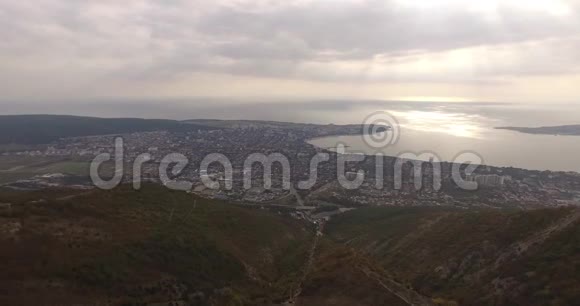 黑海海岸空中摄影视频的预览图