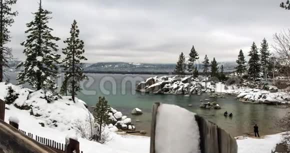 冬季景观塔霍湖加州视频的预览图