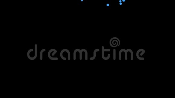 蓝球发光反弹地面动画运动在黑色背景视频的预览图