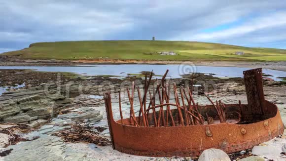 苏格兰奥克尼沉船残骸的时代视频的预览图
