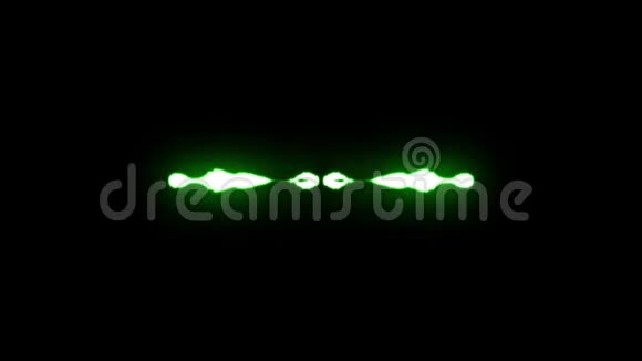 可循环动画绿色闪电从中心打击黑色背景动画新质量独特的动态视频的预览图