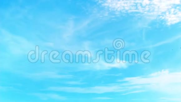 1080pCGI天空白云和鸟儿飞翔视频的预览图