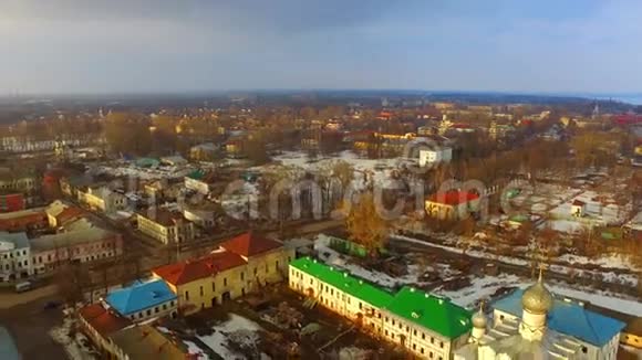 弗尔金圣诞修道院的空中景色视频的预览图