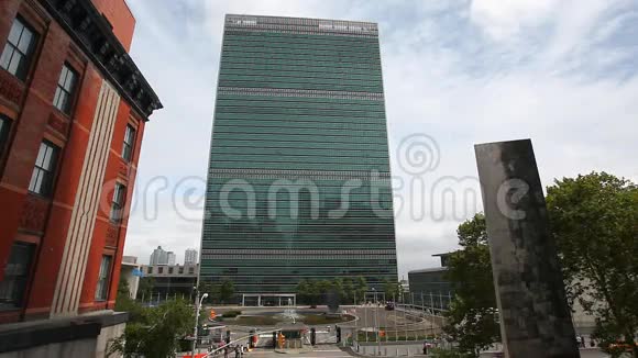 曼哈顿的联合国大楼视频的预览图