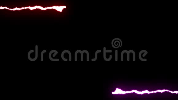 可循环红柱霓虹灯闪电对称ZIGZAG形状飞行黑色背景动画新质量视频的预览图