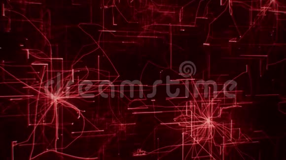3D红多层矩阵网网格内部标志运动背景视频的预览图