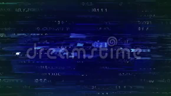 加密货币背景中带有二进制的闪烁动画模糊视频的预览图