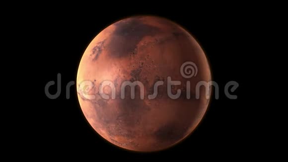 火星在外层空间的轨道上旋转3D投标视频的预览图